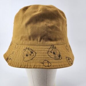 Disney Chip Dale Cartoon‎ Bucket Hat Brown Khaki Unisex Adult